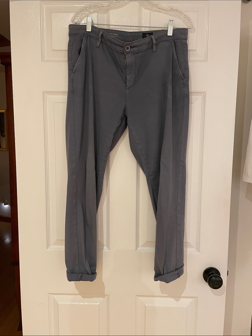Ag Adriano Goldschmied Women's Gray Chino Pants